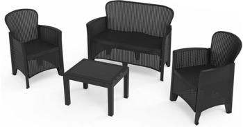 IPAE-ProGarden Outdoor-Lounge-Set Ostuni 4-tlg. anthrazit