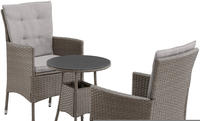 KONIFERA Garten-Essgruppe "Balkonset "Mailand"" Set, 2 Sessel, Tisch &Oslash; 50 cm,...