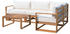 Outflexx Ecklounge FSC-Akazienholz/Textil für 5 Personen inkl. Tisch und Polster hellgrau
