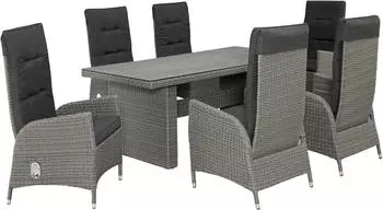 Konifera Brisbane 13-tlg. Alu/Polyrattan grau/anthrazit