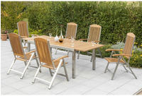 Keros Set 7tlg 6 Sessel Tisch 180(240)x100cm