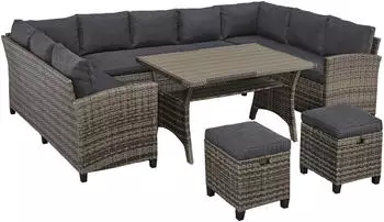 Konifera Rotterdam 20-tlg. Polyrattan anthrazit