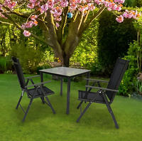 3 Tlg. Alu Gartenset Sitzgruppe 80 Ma