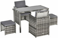 Outsunny - PolyrattanSitzgruppe - 120Lx60Wx75Hcm - Grau