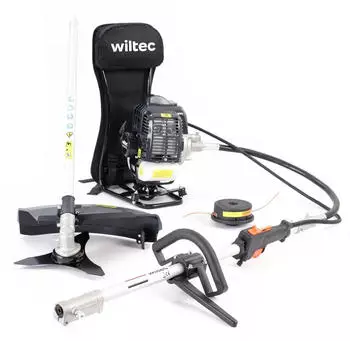 Wiltec Multifunktionswerkzeug 2-in-1 2-Takt-Benzinmotor 1,2l 1,9kW mit Verl&auml;ngerung (64756)