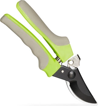 Relaxdays Gartenschere Stahl 23 cm grün / grau Relaxdays Gartenschere Stahl 23 cm grün / grau