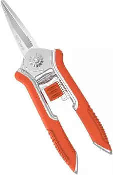LuxusKollektion Bypass-Gartenschere 16,5cm Edelstahl, Soft-Touch-Griff orange (66120)