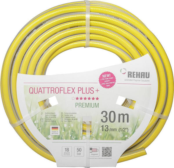 Rehau Quatroflex Plus+ gelb (10976371700) 2' Zoll 30m: 13mm