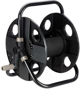 Relaxdays Reel 30 m 1/2 black-grey steel plastic