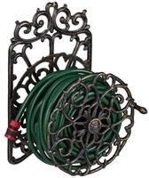 Relaxdays Schlauchhalter, antikes Design, drehbar, Wandhalter Gartenschlauch,