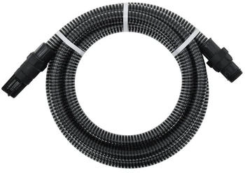 vidaXL Saugschlauch mit PVC-Anschlüssen 1" 4 m PVC schwarz (151076)