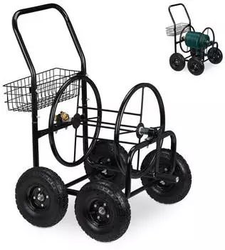 Relaxdays Gartenschlauchwagen 4 R&auml;der (10033802_0)