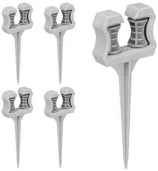 Relaxdays Hose holder 5 pieces grey
