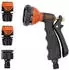 Black & Decker Gartenspritze mit Kupplungen 7 Wasserstufen Metall Schwarz/Orange