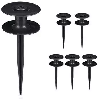 Relaxdays Hose holder 6 pieces black