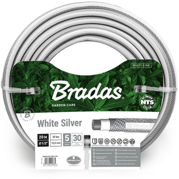 Bradas Bewässerungsschlauch NTS White Silver 1/2