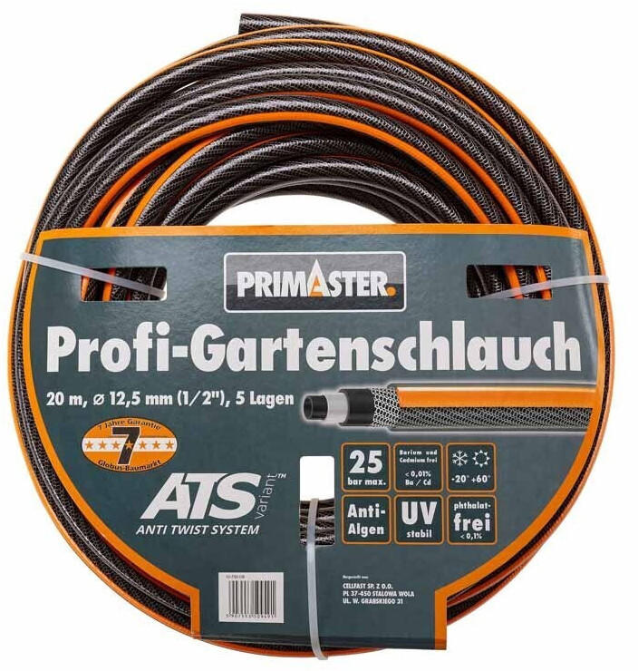 PRIMASTER Profi-Gartenschlauch 20m Ø12,5mm (12-750GB) Test TOP Angebote ab  26,49 € (Oktober 2023)