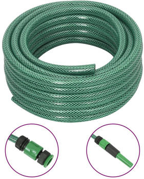 vidaXL Gartenschlauch mit Armaturen-Set 10 m PVC Grün (154368)