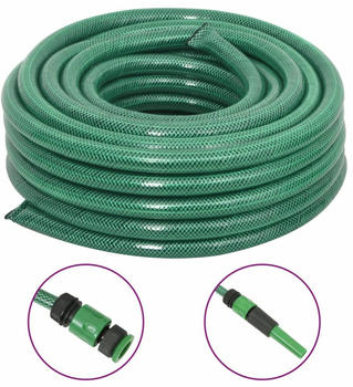 vidaXL Gartenschlauch mit Armaturen-Set 30 m PVC Grün (154382)