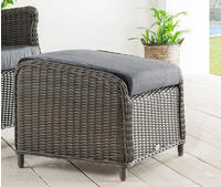 Destiny Fu&szlig;hocker "CASA" 66x58cm, Aluminium, Polyrattan, inkl. Auflagen