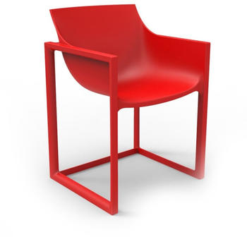 Vondom WALLSTREET Stuhl mit Armlehnen 57x53x80cm rot