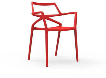 Vondom DELTA Stuhl mit Armlehnen 59x50x80cm rot