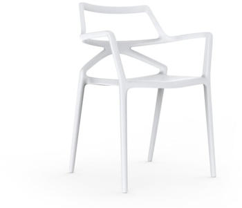 Vondom DELTA Stuhl mit Armlehnen 59x50x80cm weiß
