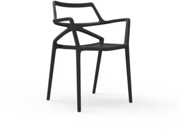 Vondom DELTA Stuhl mit Armlehnen 59x50x80cm schwarz