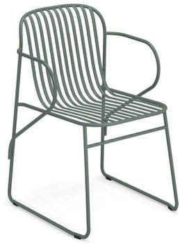 E-MU RIVIERA Armlehnstuhl 4er Set 78x52x56,5cm dunkelgrün
