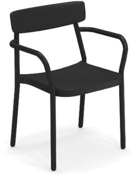 E-MU GRACE Armlehnstuhl 4er Set 78x58x52cm schwarz