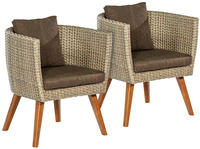 MERXX Gartensessel "Imperia" Set, 2 Stk. tlg. Aluminium/Kunststoff, inkl....