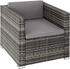 grau: TecTake Rattansessel Lignano 69x70x65cm