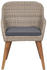 vidaXL Gartenstühle mit Polstern 2 Stk. Poly Rattan Braun