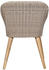 vidaXL Gartenstühle mit Polstern 2 Stk. Poly Rattan Braun