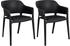 CLP Bistrostuhl 2er Set stapelba Kunststoff schwarz (323171)