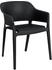 CLP Bistrostuhl 2er Set stapelba Kunststoff schwarz (323171)