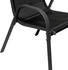 Mojawo Garten Stapelstuhl Farbe Anthrazit - Schwarz Metall - Textil