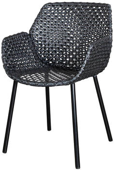 Cane-line Vibe Gartensessel Stahl/Geflecht Schwarz (5406SG)