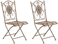 CLP 2er Set Klappst&uuml;hle Sibell antik braun