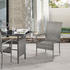 Juskys Yoro Gartenstuhl Set mit Armlehnen Rattan 6 Stück grau