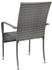 Juskys Yoro Gartenstuhl Set mit Armlehnen Rattan 6 Stück grau