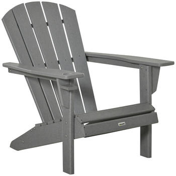 Outsunny Gartenstuhl Mit Becherhalter Grau
