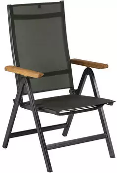 Kettler Granada Klappsessel Teak Armlehne anthrazit