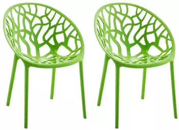 CLP Hope Stapelbarer Gartenstuhl 2er-Set gr&uuml;n
