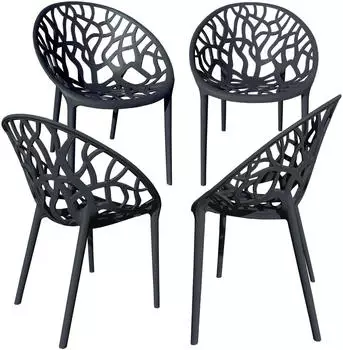 Trisens Delia dunkelgrau 4er-Set