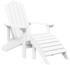 vidaXL Adirondack Gartenstuhl 2er Set mit Hockern HDPE weiß (3095696)