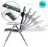 Casaria Bern Gartenstuhl 4er Set Alu silber