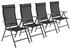 Songmics Gartenstuhl 4er Set schwarz