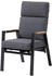 Outflexx Sessel Alu/Polyester FSC-Teak Armlehnen inkl. Polster anthrazit matt