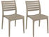 grau: CLP 2er Set Gartenstühle Ares